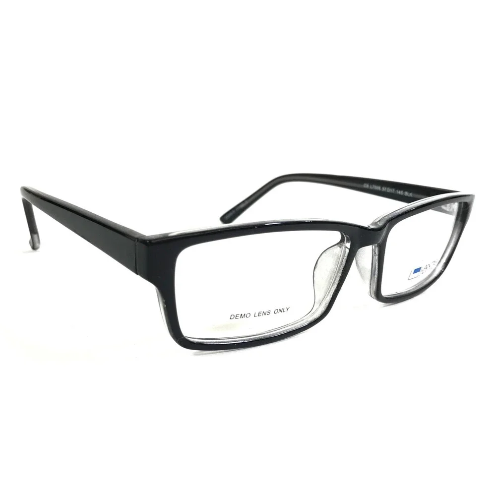 Lantis Optical Eyeglasses Frames CS L7006 BLK Black Rectangle Full Rim 57-17-145